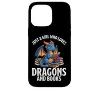 Carcasa para iPhone 14 Pro MAX Just A Girl Who Loves Dragons and Books Lector De Fantasía