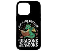 Carcasa para iPhone 14 Pro MAX Just A Girl Who Loves Dragons and Books Lector De Fantasía