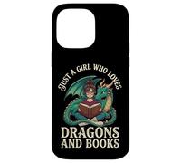 Carcasa para iPhone 14 Pro MAX Just A Girl Who Loves Dragons and Books Lector De Fantasía