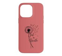 Carcasa para iPhone 14 Pro MAX Just Breathe Dandelion Butterfly Inspirational Boho Floral