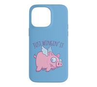 Carcasa para iPhone 14 Pro MAX Just Wingin' It Derpy Flying Pig