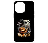 Carcasa para iPhone 14 Pro MAX JustWaiting For Halloween Esqueleto Bruja Calabaza Fantasma