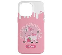 Carcasa para iPhone 14 Pro MAX Kawaii Cute Pink Cow, Strawberry Milk Girl