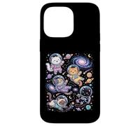 Carcasa para iPhone 14 Pro MAX Kawaii Space Cats Astronauta Galaxia Estrellas Planetas