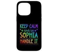 Carcasa para iPhone 14 Pro MAX Keep Calm and Let Sophia Handle It Chill Nombre