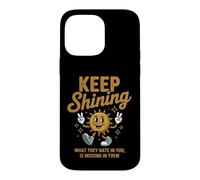 Carcasa para iPhone 14 Pro MAX Keep Shining Retro Sunshine Positivo Motivacional