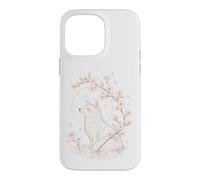 Carcasa para iPhone 14 Pro MAX Kitsune Fox Cherry Blossoms Meditación Zen Yoga Vida Mujeres