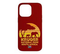 Carcasa para iPhone 14 Pro MAX Kruger Park Sudáfrica Safari Sunset Jirafa Elefante