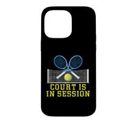 Carcasa para iPhone 14 Pro MAX La cancha está en sesión Equipo Universitario de Jugadores repetidos de Tenis