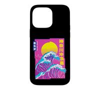 Carcasa para iPhone 14 Pro MAX La Gran Ola, Vaporwave Anime Estética Glitch Japonés