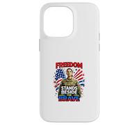 Carcasa para iPhone 14 Pro MAX La Libertad está al Lado del Valiente Tributo patriótico