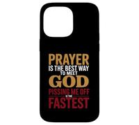Carcasa para iPhone 14 Pro MAX La oración es la Mejor Manera de Conocer a Dios Meándome es más rápido