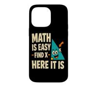 Carcasa para iPhone 14 Pro MAX Las matemáticas Son fáciles Encontrar X Divertido Profesor de matemáticas geometría