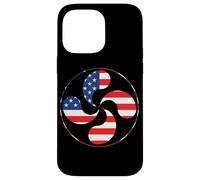 Carcasa para iPhone 14 Pro MAX Lauburu Basque Country Cross Ikurrina Euskal Herria Bandera de Estados Unidos