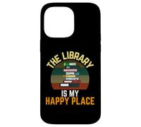 Carcasa para iPhone 14 Pro MAX Lector Vintage The Library Is My Happy Place, Bibliotecario Retro