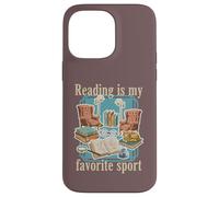 Carcasa para iPhone 14 Pro MAX Leer es mi Deporte Favorito Amante de los Libros Vintage Lectura acogedora