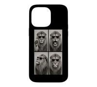 Carcasa para iPhone 14 Pro MAX León Gafas De Sol Photo Booth Selfie Retrato Humorístico