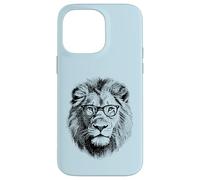 Carcasa para iPhone 14 Pro MAX León Inteligente con Gafas - Retrato de León