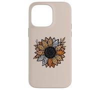 Carcasa para iPhone 14 Pro MAX Leopard Animal Print Sunflower Flower Safari Boho Aesthetic