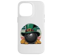 Carcasa para iPhone 14 Pro MAX Leprechaun Bowling Ball St. Patrick's Day Gold