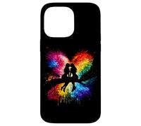 Carcasa para iPhone 14 Pro MAX Lesbian Girls Kissing on Tree Branch Rainbow Silhouette