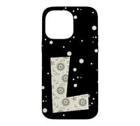 Carcasa para iPhone 14 Pro MAX Letra Celestial L Sol Luna Alfabeto Vintage