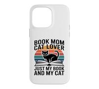 Carcasa para iPhone 14 Pro MAX Libro Mamá Gato Amante Solo Mi Libro Y Mi Gato