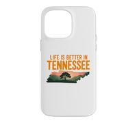 Carcasa para iPhone 14 Pro MAX Life Is Better in Tennessee, Scenic TN State Outline Sunset