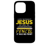 Carcasa para iPhone 14 Pro MAX Life Without Jesus Funny Christian Religious Faith