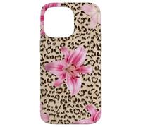 Carcasa para iPhone 14 Pro MAX Lily Tiger Flower On Cheetah Leopard Animal Print Verano