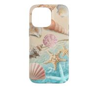 Carcasa para iPhone 14 Pro MAX Linda Playa estética océano Concha Costera Verano mar Tema