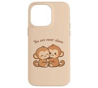 Carcasa para iPhone 14 Pro MAX Lindo Abrazando Baby Monkeys Besties Apoyo Emocional Amor