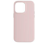 Carcasa para iPhone 14 Pro MAX Lindo Blush Pink Stripes Vertical Líneas Patrón Minimalista