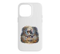 Carcasa para iPhone 14 Pro MAX Lindo Conejo Bruja Halloween Espeluznante Bosque Fantasmas