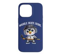 Carcasa para iPhone 14 Pro MAX Lindo diseño de la puntuación del patín del Jugador del Hockey del pingüino