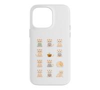 Carcasa para iPhone 14 Pro MAX Lindos Gatos meditadores Kawaii Zen Feline Design