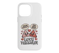 Carcasa para iPhone 14 Pro MAX Lindos triángulos de Amor matemáticas Eres Agudo Y