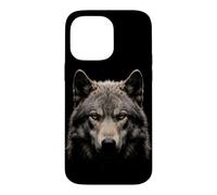 Carcasa para iPhone 14 Pro MAX Lobo Dire Cara Luz De Luna Bosque Fauna Silvestre Naturaleza