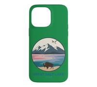 Carcasa para iPhone 14 Pro MAX Logotipo de Bolsillo de Bisonte de The Great Salt Lake Trail Utah