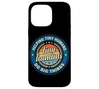 Carcasa para iPhone 14 Pro MAX Logotipo Vintage de Helping Tiny Humans Do Big Things Teacher