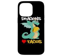 Carcasa para iPhone 14 Pro MAX Los Dragones aman los Tacos