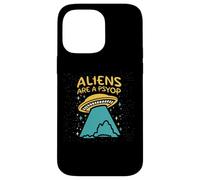 Carcasa para iPhone 14 Pro MAX Los Extraterrestres Son un Psyop Divertido OVNI Desinformación Engaño Alien Meme