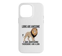 Carcasa para iPhone 14 Pro MAX Los Leones Son Impresionantes Soy Impresionante por lo Tanto Soy Un León