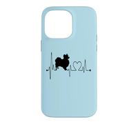 Carcasa para iPhone 14 Pro MAX Los Perros Papillon Dog My Heartbeat EKG Son mis Amantes de los Perros cardiovasculares