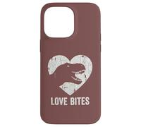 Carcasa para iPhone 14 Pro MAX Love Bites T-Rex Dinosaurio Divertido Retro Grunge Paleontología