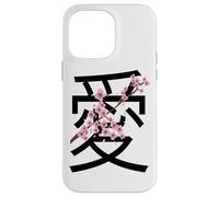 Carcasa para iPhone 14 Pro MAX Love Kanji Symbol & Sakura Flowers Valentine’s Day