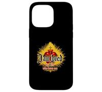 Carcasa para iPhone 14 Pro MAX Loved by Him Cita Cristiana Religiosa corazón Jesús Amor