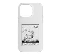 Carcasa para iPhone 14 Pro MAX Loves Animals Nature Wildlife Graphic of Deer and Birds