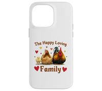 Carcasa para iPhone 14 Pro MAX Loving Cute Chicken Family Hen Rooster Chick Funny Farmer