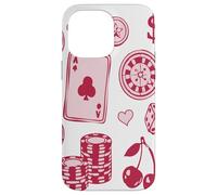 Carcasa para iPhone 14 Pro MAX Lucky Girl Energy Gambling Playing Cards Cherries and Dice